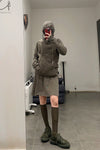 BORIS BIDJAN SABERI pullover sweater AW22 HOODY2 FTT00008 gray coffee PBBS27 3